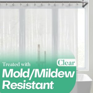 Mrs Awesome Plastic Shower Curtain – Clear
