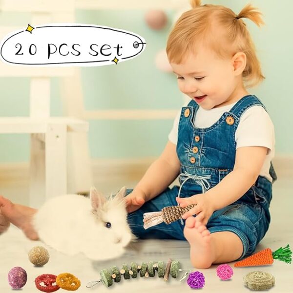Grddaef 20 PCS Bunny Chew Toys - Image 3