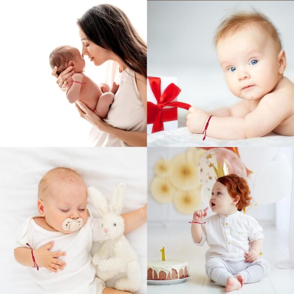 Newborn Adjustable Red String Bracelet - Image 2
