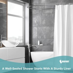 BigFoot Clear PEVA Shower Curtain Liner 72x72